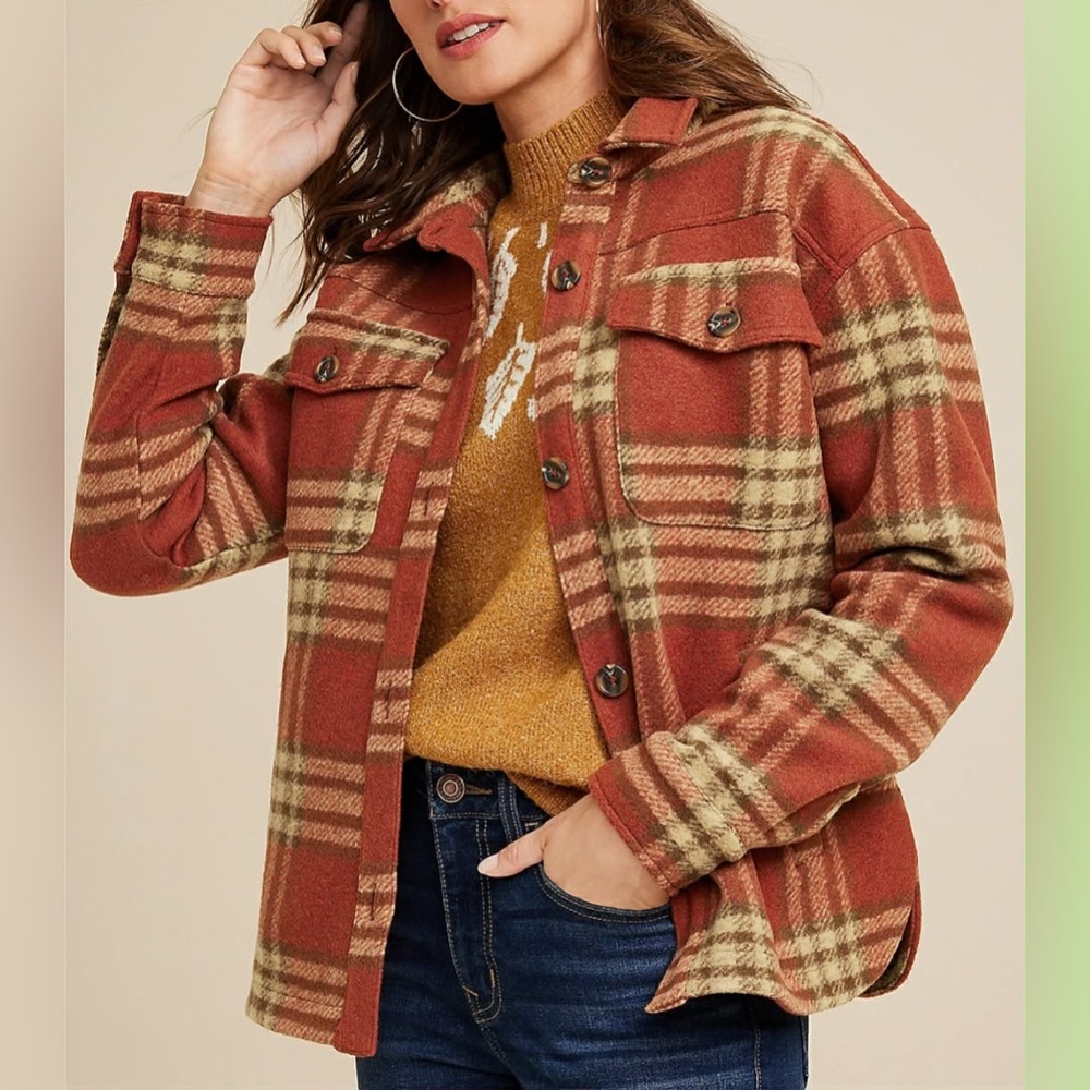 Maurices Shoreline Shorty Plaid Jacket